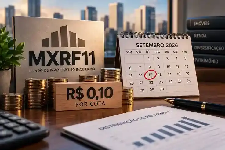 MXRF11 anuncia pagamento de R$ 0,10 por cota em setembro